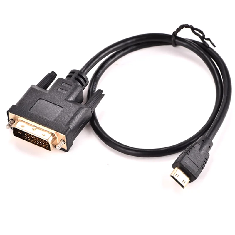 Совместимость с Mini HDMI для DVI 24 + 1, общественное подключение, совместимый с Mini HDMI, соединительный кабель высокой четкости DVI, 0,3–1,8 м