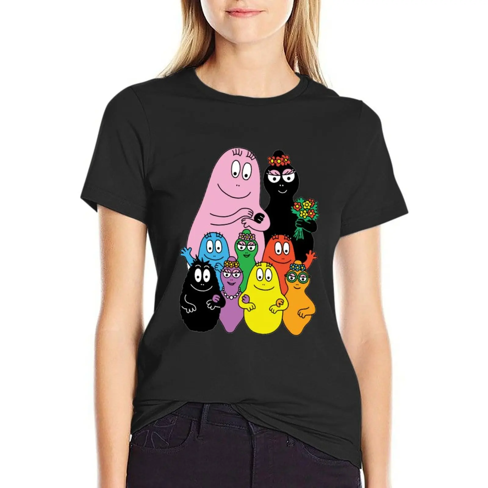 

Barbapa T-Shirt hippie clothes shirts graphic tees summer tops Womens graphic t shirts