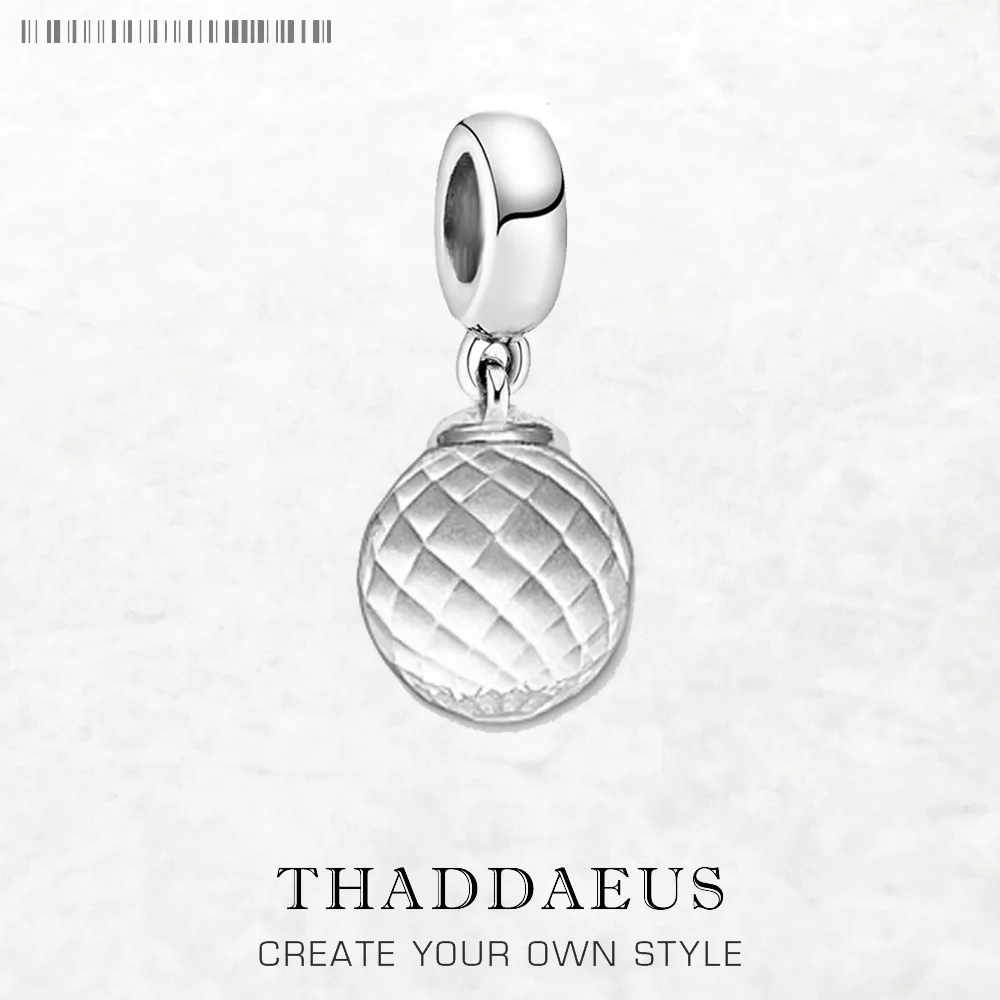 

Facet Ball Pendants Dangle Charm For Women Brand New 925 Sterling Silver Fine Jewelry Trendy Gift