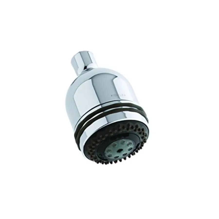 3-way showerhead for bathroom use, ABS plastic, white, relaxing spray with adjustable settings