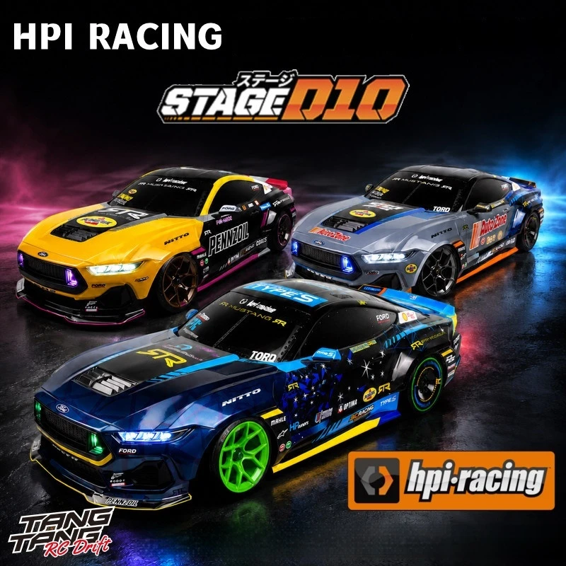 New In Stock HPI Racing 1/10 Ford Mustang Rc Drift Car Set Professional Rear Wheel Drive Remote Control Vehicle