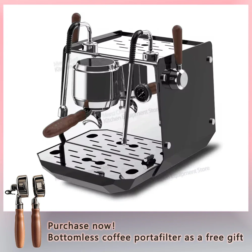 

Macchina per caffè espresso domestica/commerciale 0,5 l + 1 l Boliers Controllo della temperatura PID Collegare la fonte d'acqua