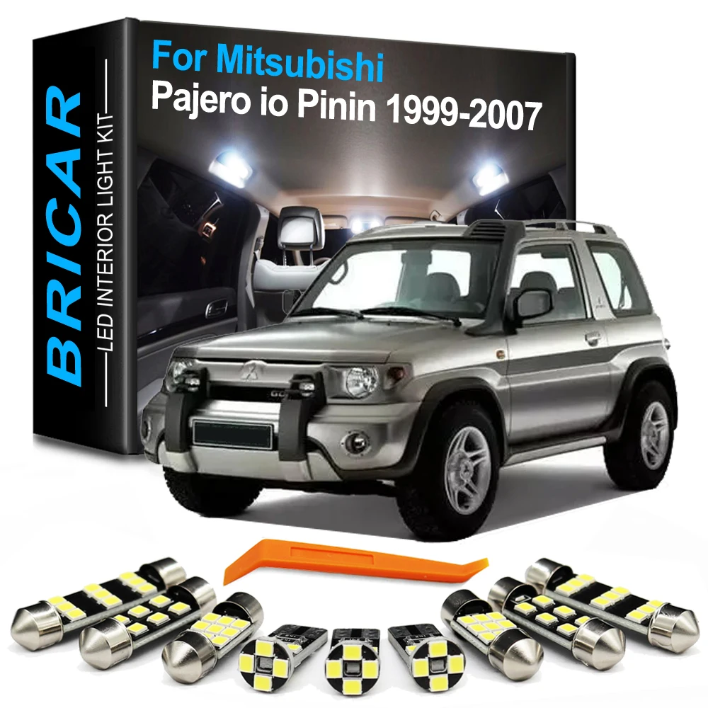 Brlcar 11Pcs Canbus For Mitsubishi Pajero Shogun Montero io Pinin TR4 1999-2003 2004 2005 2006 2007 Interior LED Bulb Light Kit