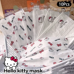 New Hello Kitty Animation Cartoon Cute Printed Mask Creative Personalized Disposable Independently Packaged Sun Protection Mask