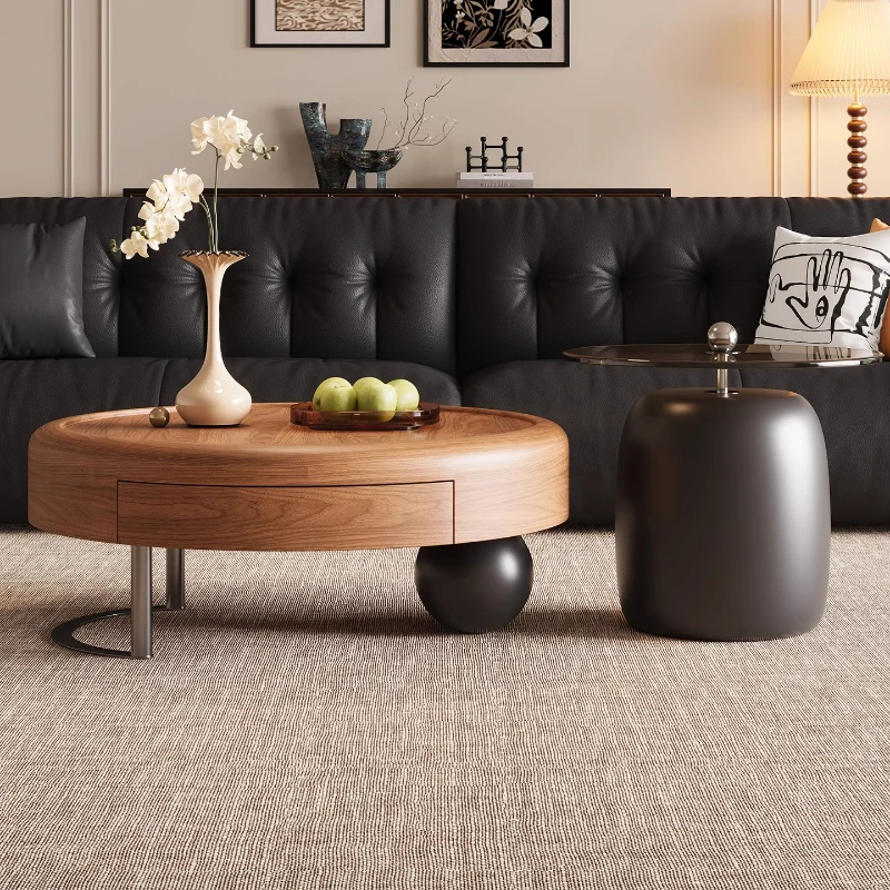 

Organizer Designer Coffee Table Dinner Drawers European Style Round Modern Coffee Table Japanese Kaffee Tische Home Furniture