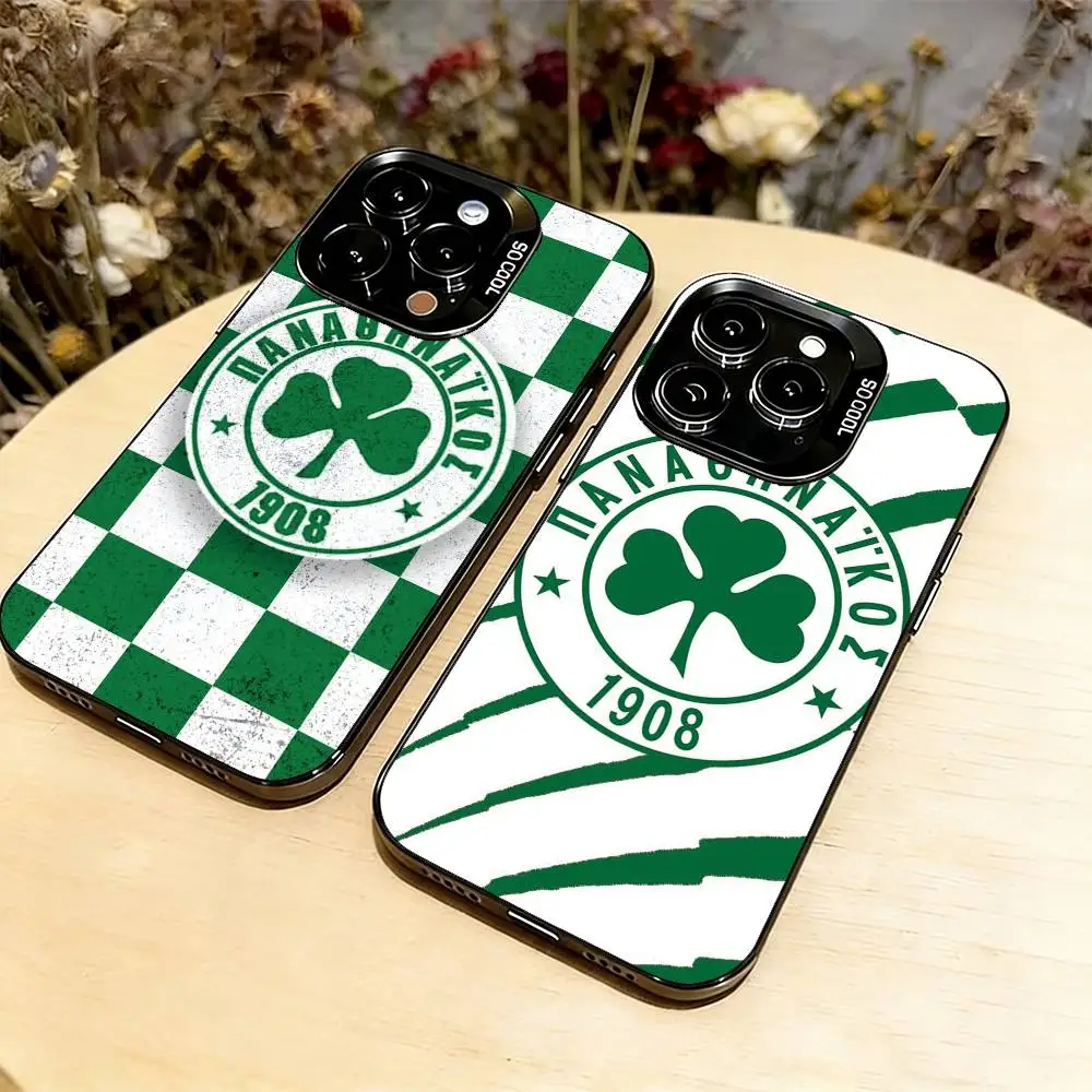 

ART Panathinaikos Athens PA Phone Case For iPhone 17,16,15,14,13,12,11 Plus,Pro Max,XS,Colorful Silver Phone case Funda Cover