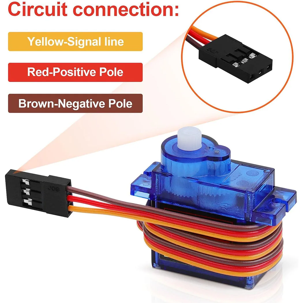 2/5/10pcs Sg90 Servo Motor Micro 9g 180 360 Degree Mount Sg90 Kit Without Metal Gear Pro Rc Car Toy Airplane Arduino Uno Diy image 3