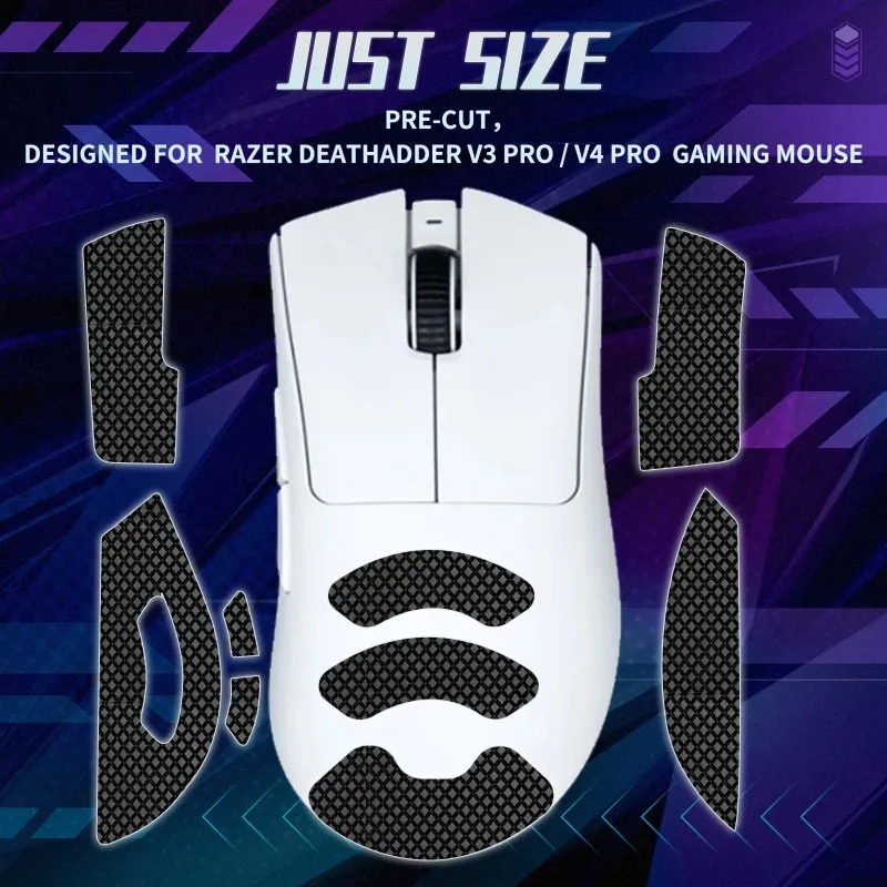 1 Set  Ultraglide Non Slip  Mouse Grip Tape For Razer Deathadder V4 Pro – Ultrathin Anti-Slip Sweat-Resistant