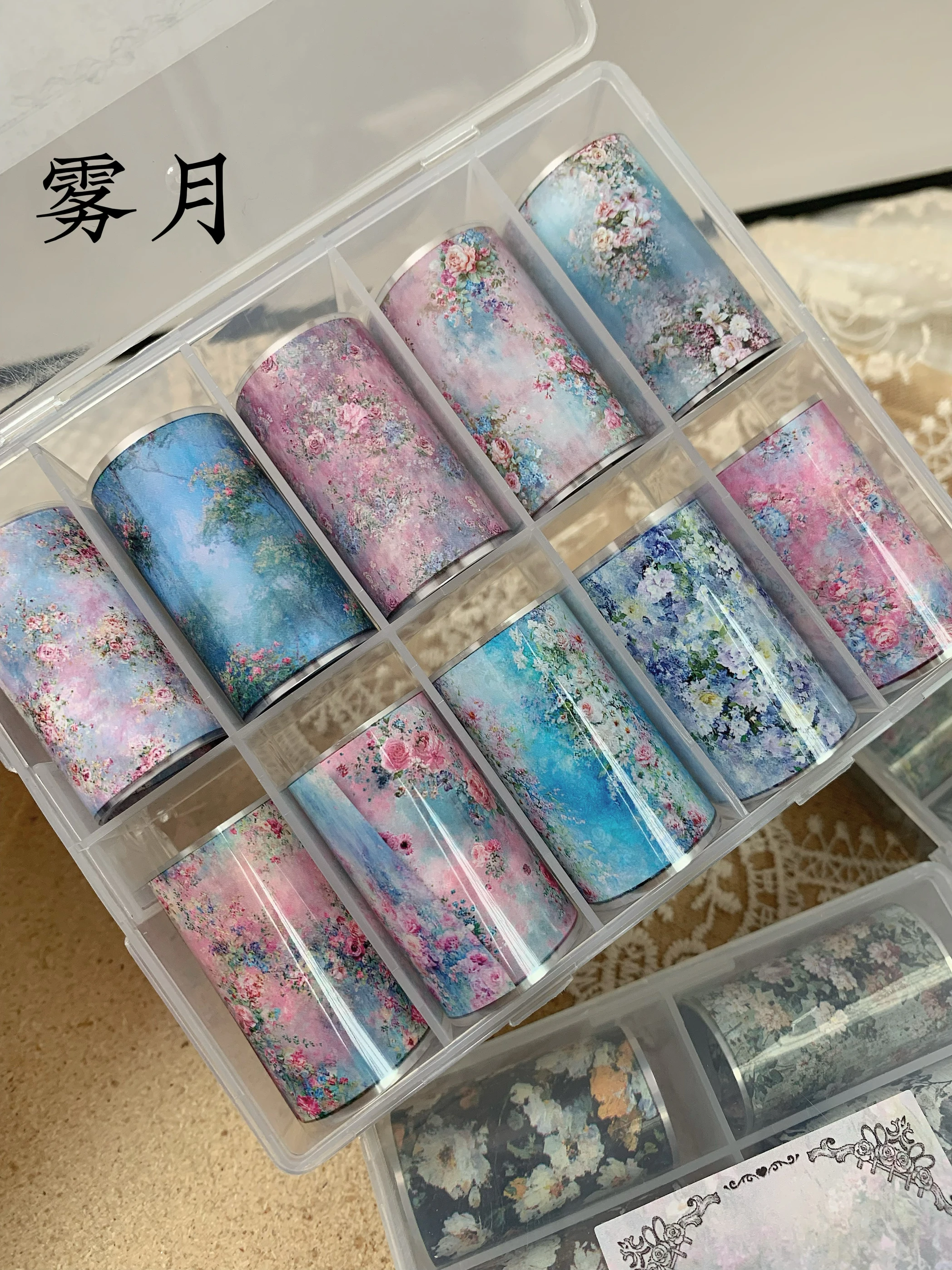 ملصقات نقل مانيكير جرافيتي مرسومة يدويًا، رقائق الأظافر (تحتاج إلى مطابقة مع غراء النقل) #5