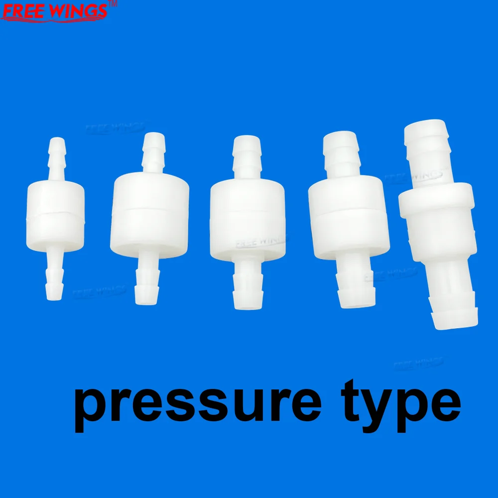 1/5/10pcs 3mm~12mm Plastic One-Way Non-Return Water Inline Fluids Check Valves For Fuel Gas Liquid Silicone Rubber   with Spring