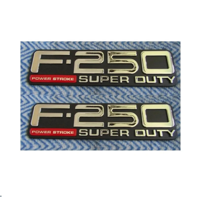 

2pcs F-250 Power Stroke Super Duty Emblem Plastic Badge Nameplate for Trucks