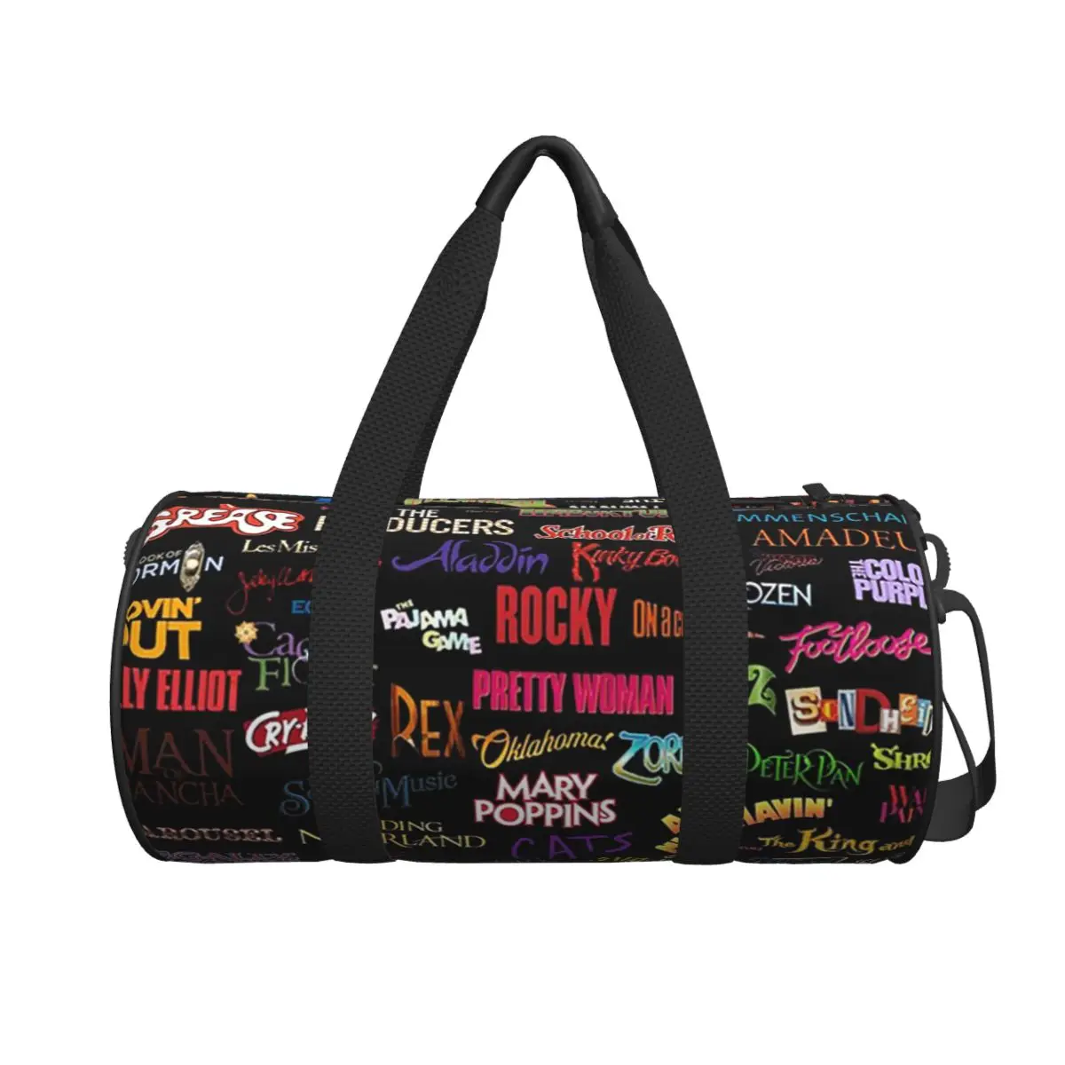 

Broadway Musicals Large Duffle Gym Bag Multi-Functional Duffle Travel Bags Handbags Fitness bag