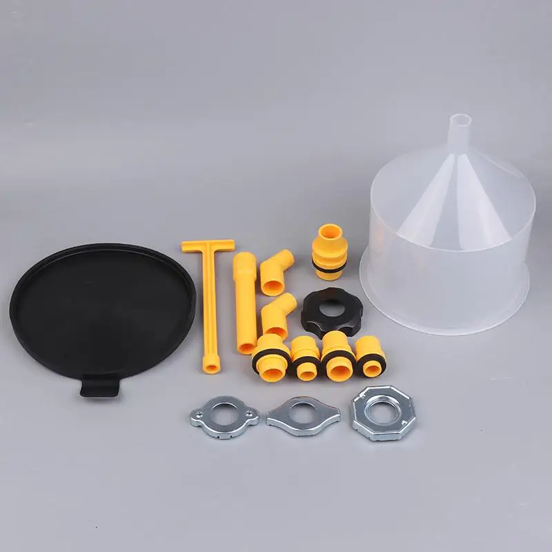 

Tool Spill Proof Coolant Filling Kit Plastic Filling Funnel Spout15Pcs/Set Car Accessories Fit Universal Vehicles Pour Oil