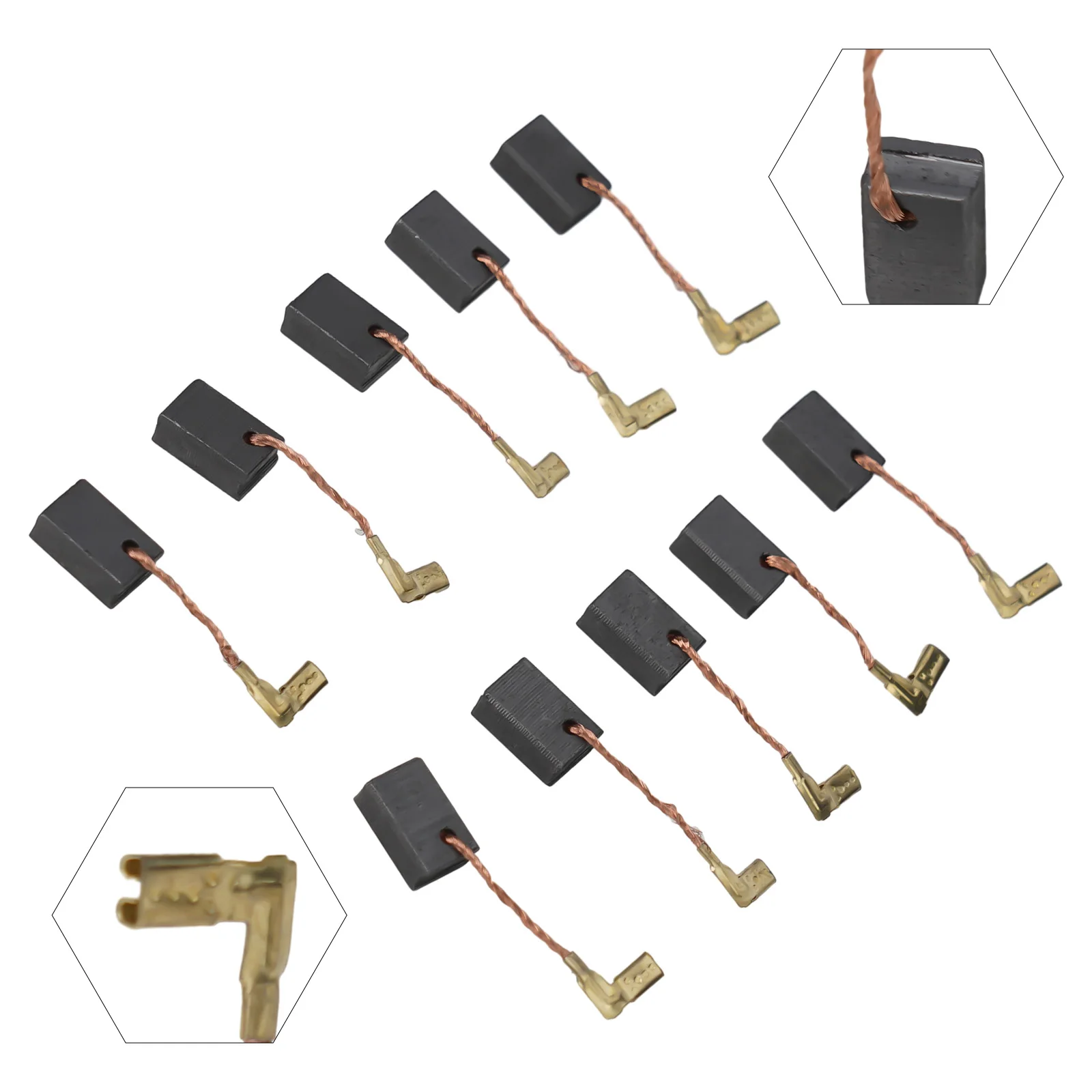 Angle Grinder Carbon Brushes GA4530R GA4534 GA5030 Home Multi-Tool Power Tools Replacement 5PCS Set 6*9*13.5mm