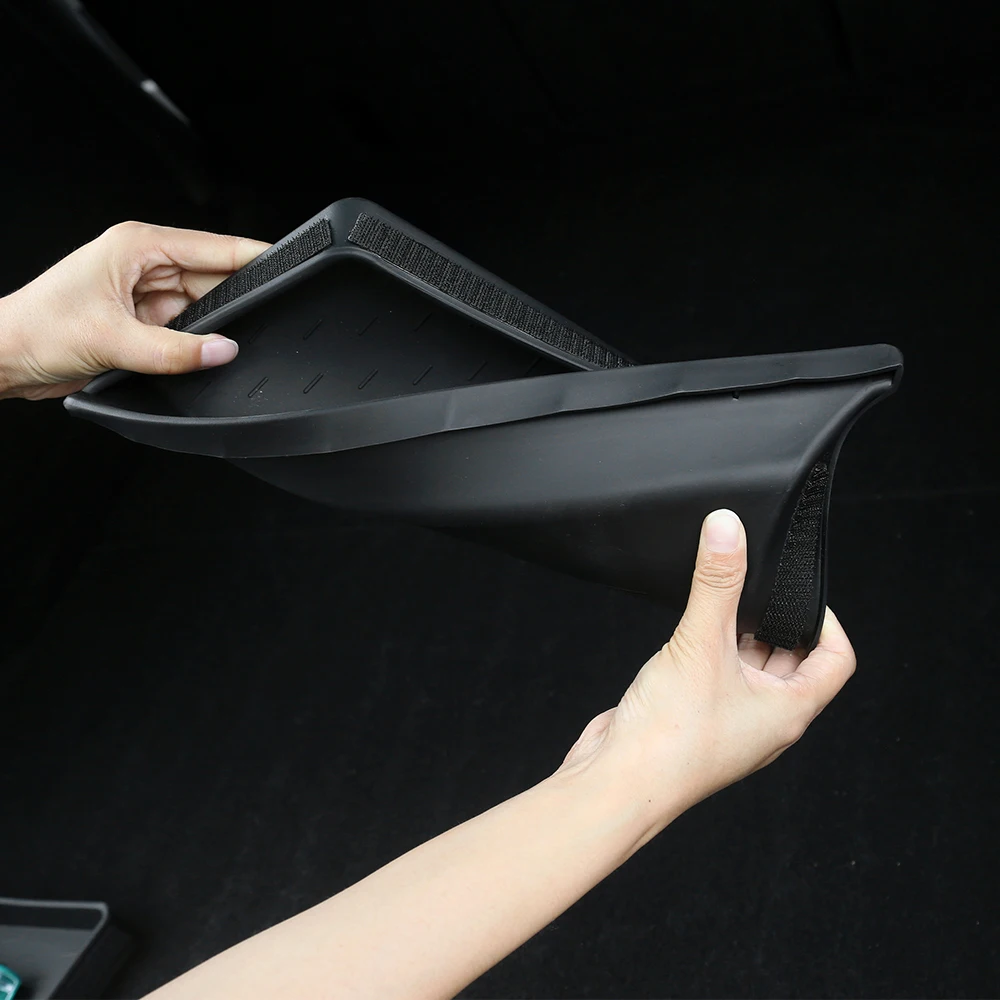 

Car Trunk Sides Storage Box For Tesla Model Y 2018-23 Hollow Cover Organizer Flocking Mat Partition Board Stowing Tidying Supply