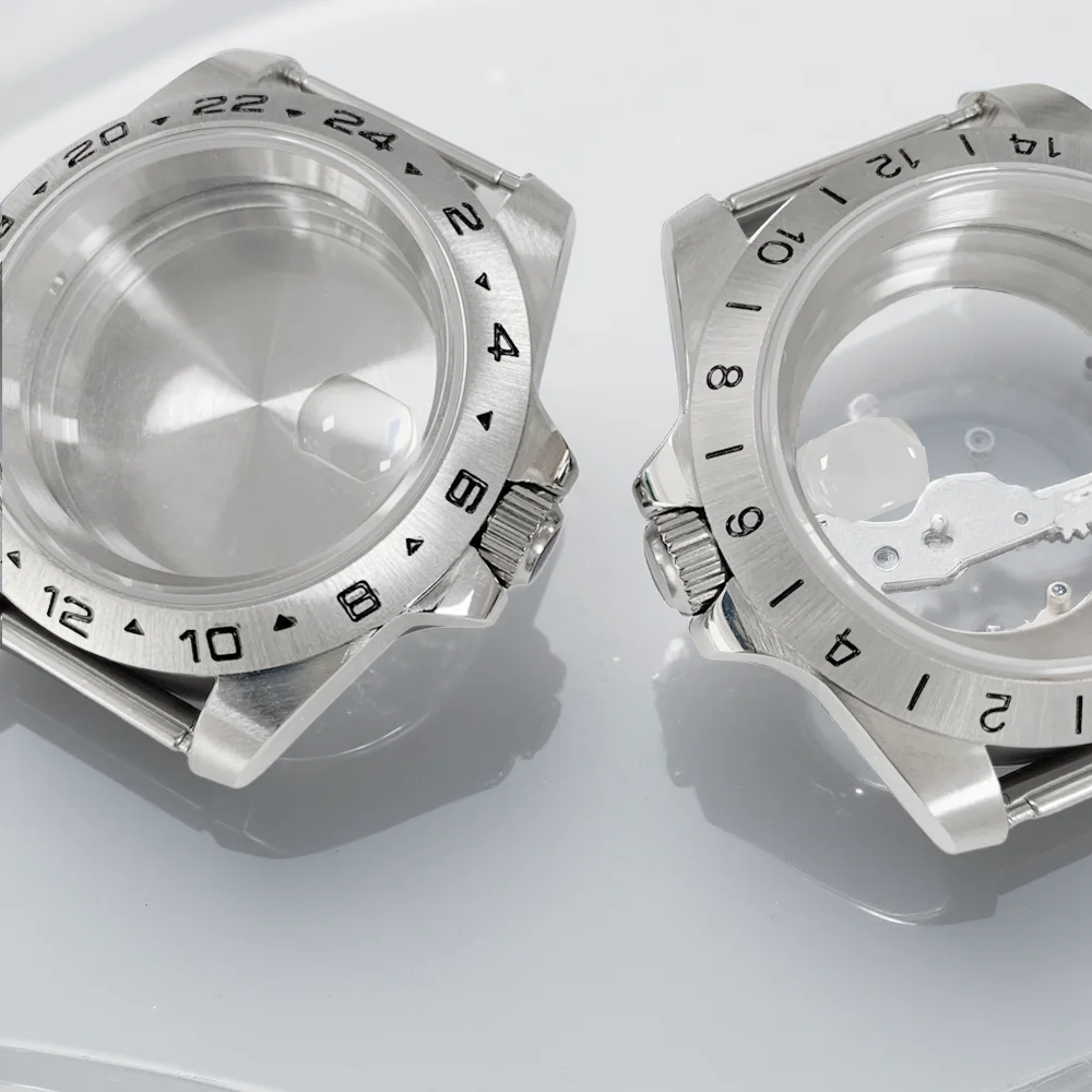 39 мм EXP 24-часовой GMT стальной ободок для часов NH34 NH35 NH36 NH38 ETA2824 Механизм с сапфировым стеклом Аксессуары для часов Explorer