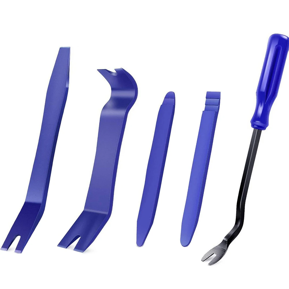 

5 шт., набор инструментов для разборки автомобиля, дверной зажим, DVD, стерео наборы для ремонта, внутренняя пластиковая обшивка панели, инструмент для снятия приборной панели, лом