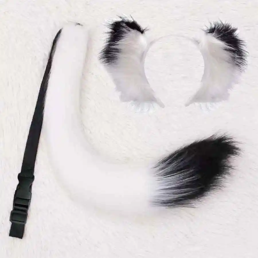 Sexy Fuchsmasken-Set mit Schwanz für Feiertagspartys, Rollenspiele, Pelz-Tiermasken für Männer und Frauen, Maskerade-Party-Requisiten, Bühnenauftritts-Set – Detail 6