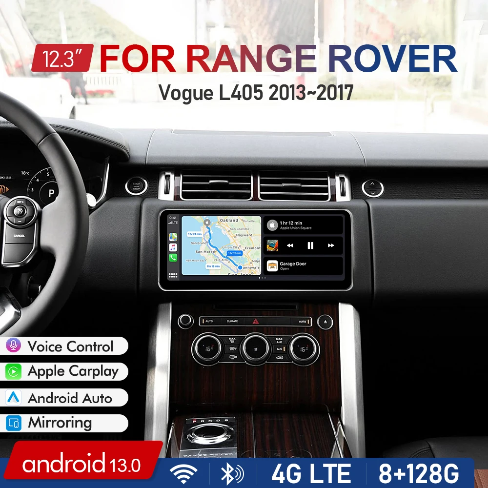 

12.3" Dual System Car Radio For Range Rover Vogue L405 2013-2017 Android Multimedia Player Wireless CarPlay navigation OEM Menu