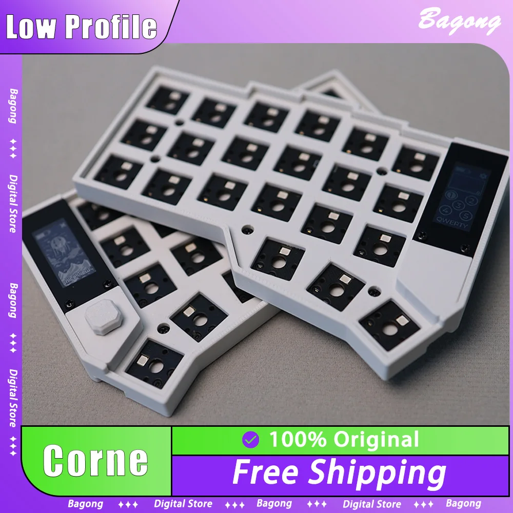 

Corne Low Profile Split Keyboard Kit Dual Mode Bluetooth Wired Keyboard RGB Support ZMK Customized PC Gamer Accessories Gifts