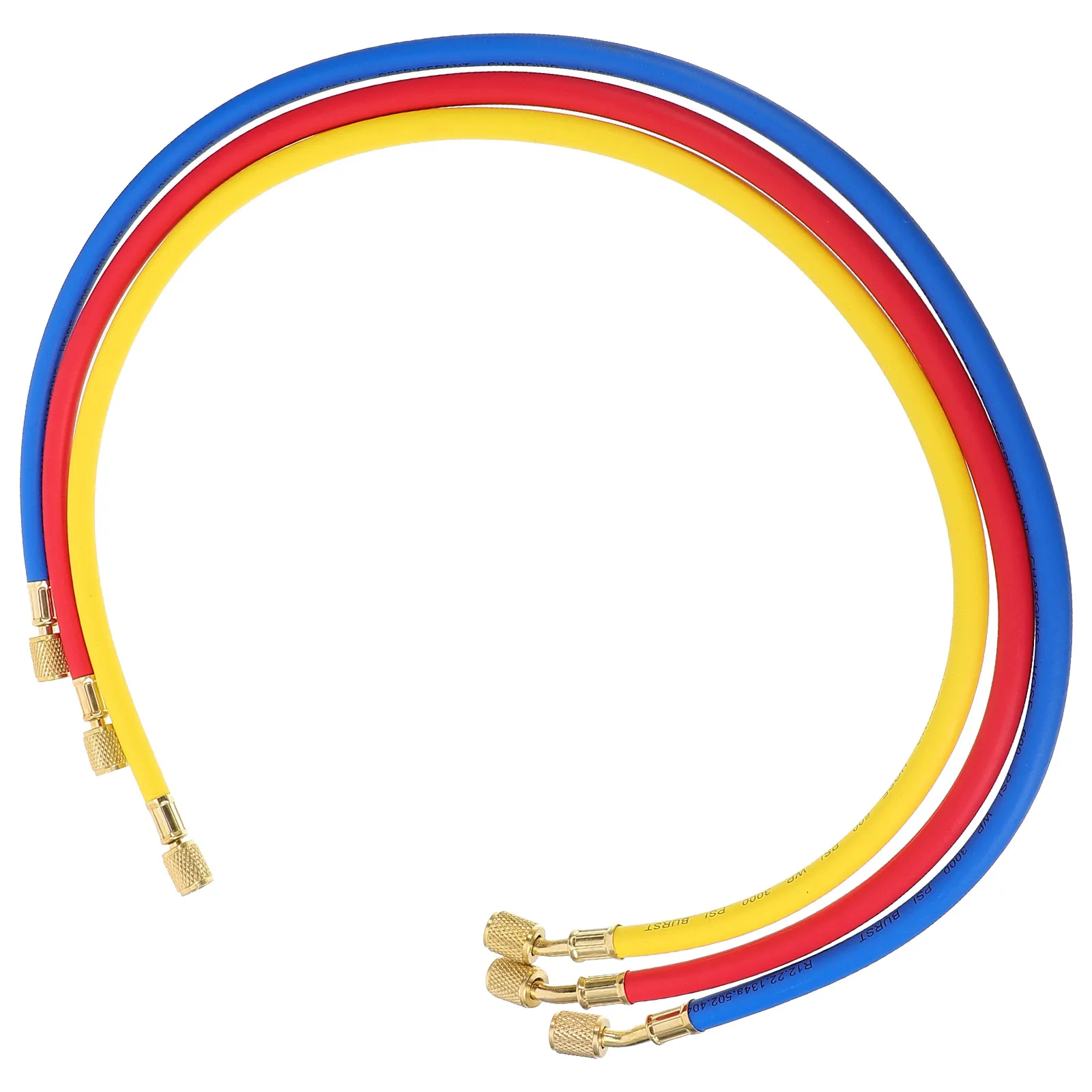 

Charging Hose 36 Inch R404 R502 R134A 600 PSI Working 3000 PSI Burst HVAC Gauge Air Conditioner Car Rubber Tube