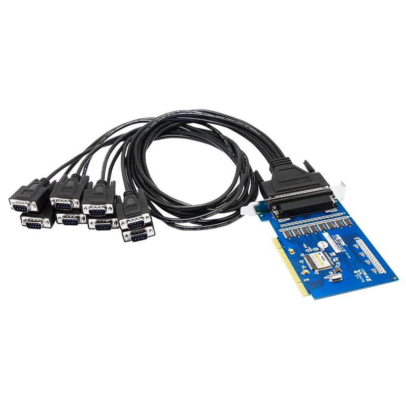 UOTEK UT-758 8-Port PCI Serial Card RS-232 High-Speed Expansion Converter Industrial Grade DB9 Connector for Computer Accessorie