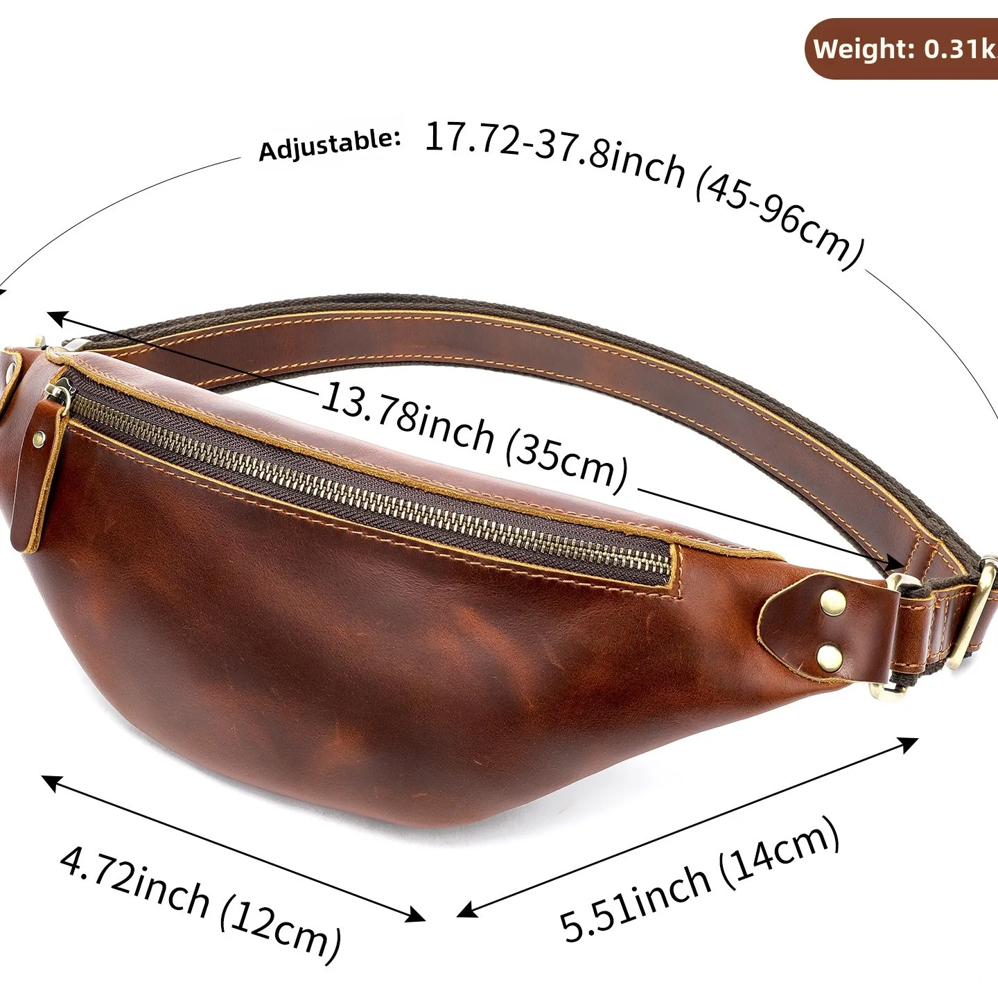 خريف شتاء الرجال ريترو جنون الجلود الرياضة الخصر حقيبة متعددة الوظائف جلد طبيعي حقيبة الهاتف المحمول مادة جلد الغزال #4