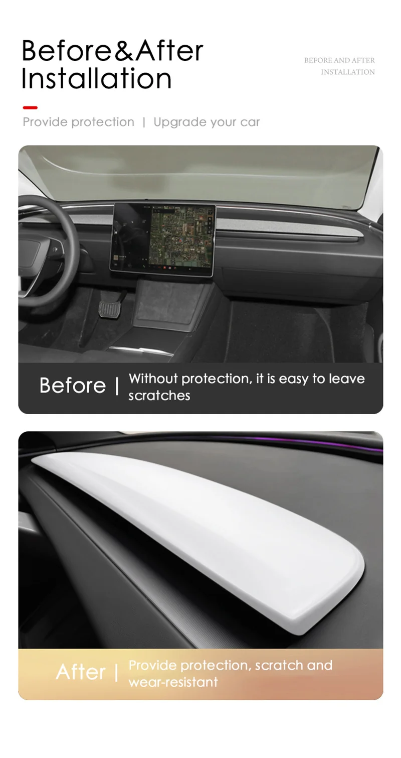 HEENVN Für Tesla Model 3 Highland Y Juniper ABS Armaturenbrett-Abdeckung Luftauslass-Verkleidung Innenraum-Stilzubehör – Detail 5