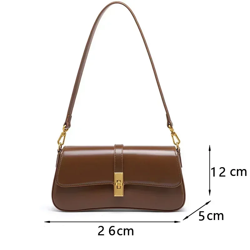 Luxury Designer Genuine Leather Shoulder Bag for Women Crossbody Bags High Quality Underarm Cowhide Handbags Dropshipping