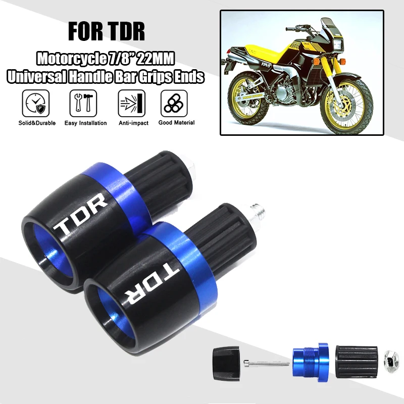 For Yamaha TDR125 TDR240 TDR250 TDR 125 240 250 Motorcycle Handlebar Grips End Handle Bar Cap End Plug