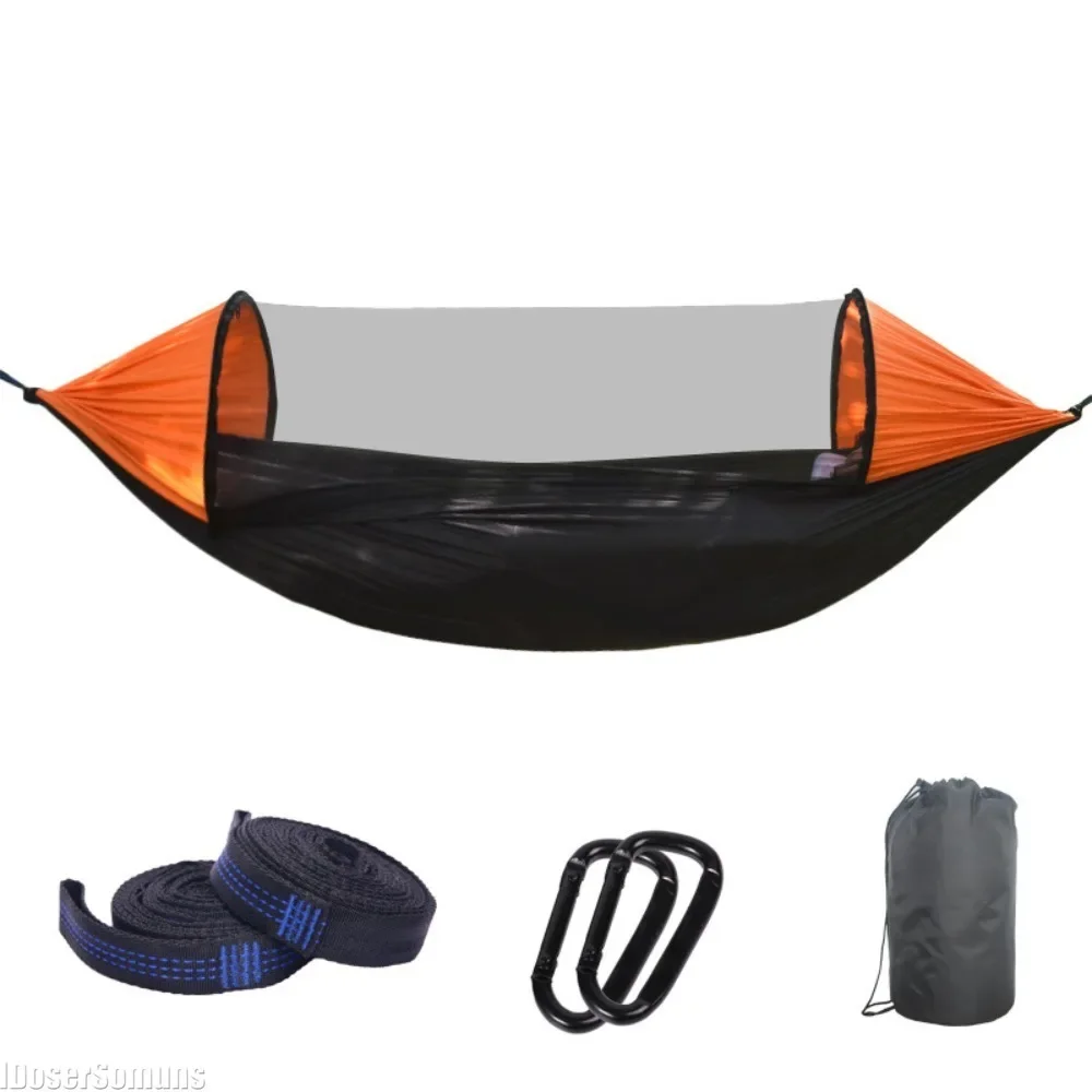 

2 Person Portable Nylon Swing Hanging Hammocks Anti Mosquito Waterproof Survival Hammock Outdoor Camping Equipment Furniture