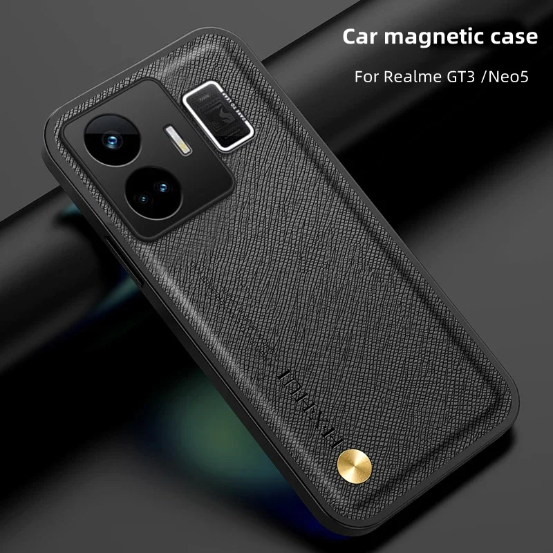 

For Realme GT3 Neo 5 Case Luxury Leather Magnetic Matte Hard Cover For Realme GT Neo5 GT 3 Shockproof Bumper RealmeGT3 Funda