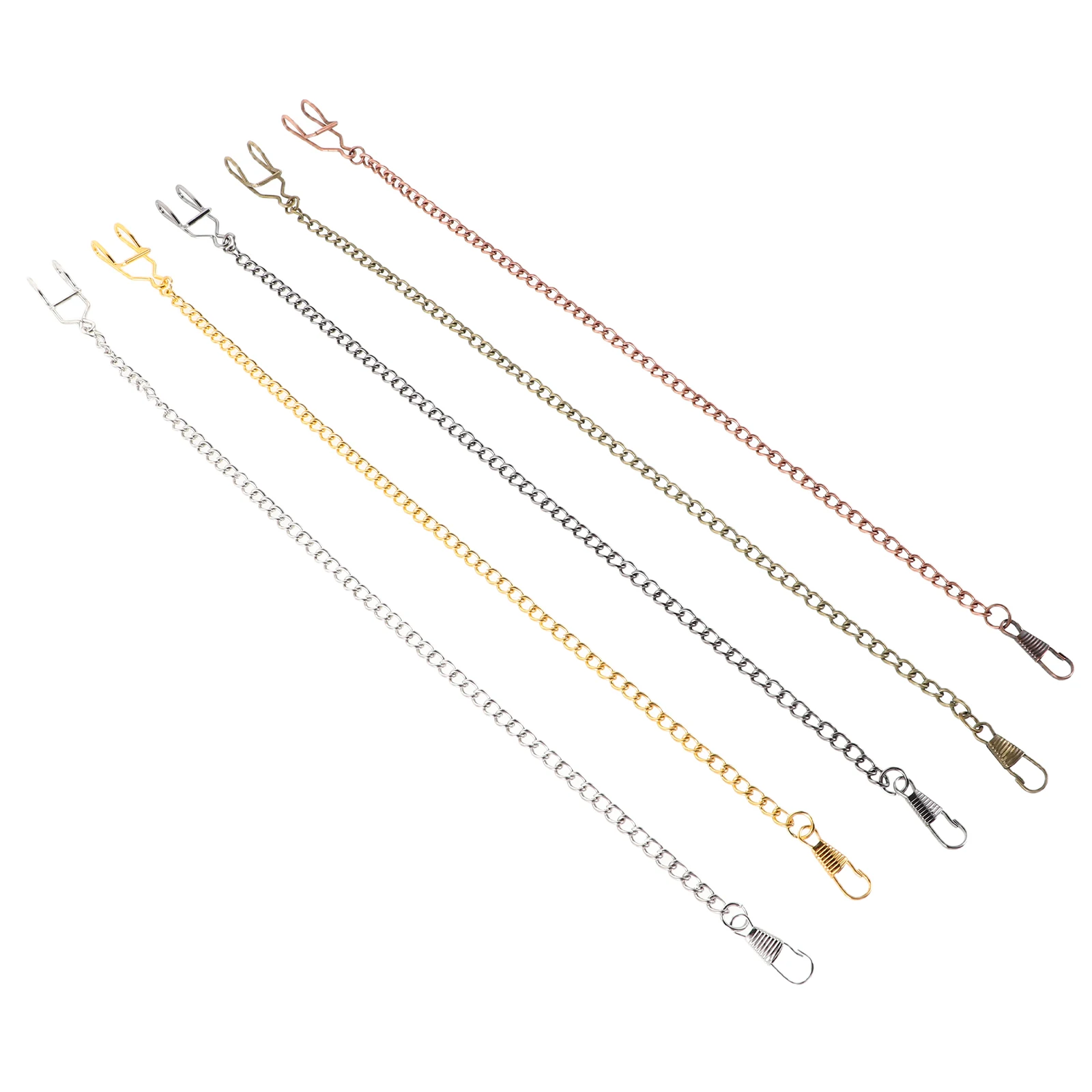 

Vintage Pocket Watch Chain 37cm Alloy Vest Chains for Men Retro Belt Fob Watchchain Durable Necklace Conversion