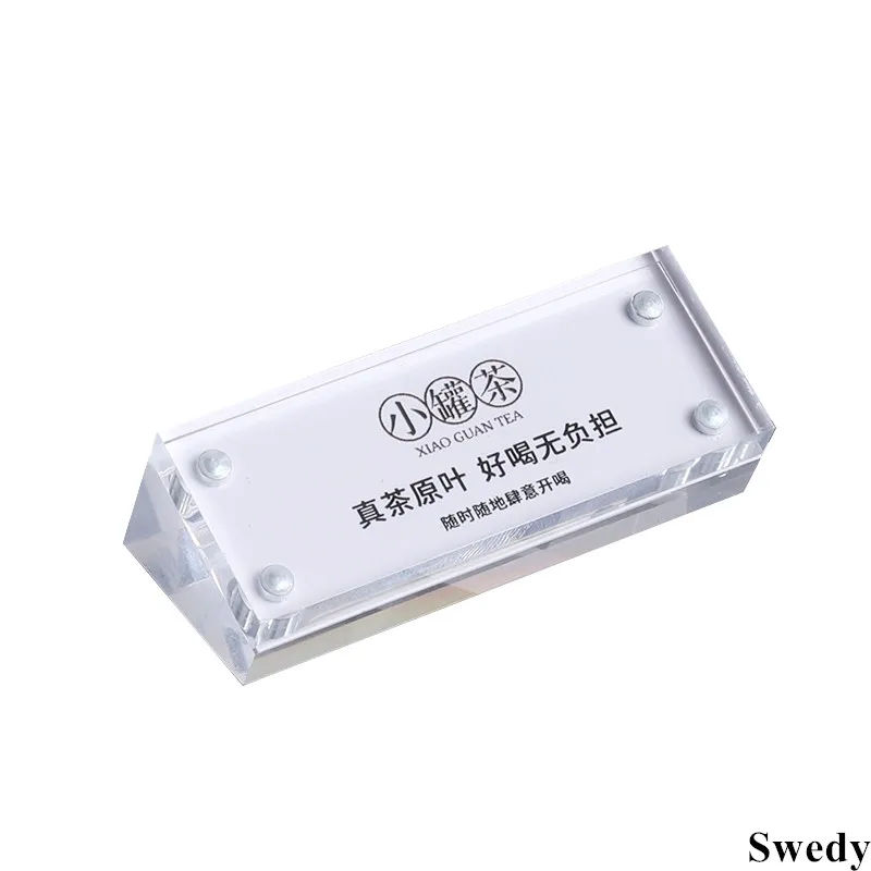 5 Pieces 70x40mm Magnetic Acrylic Sign Holder Display Stand Products Name Card Holder Menu Flyer Price Label Card Holder Tags view 5