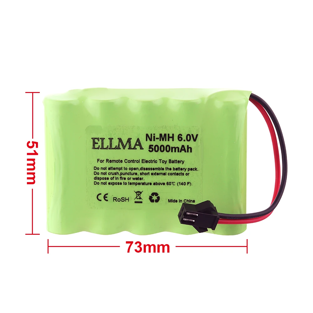 3,6 V/4,8 V/6V/7,2 V/8,4 V/9,6 V 5000mAh Akku oder Nimh aa Akku für RC Spielzeug Autos Panzer Roboter Waffen Boote