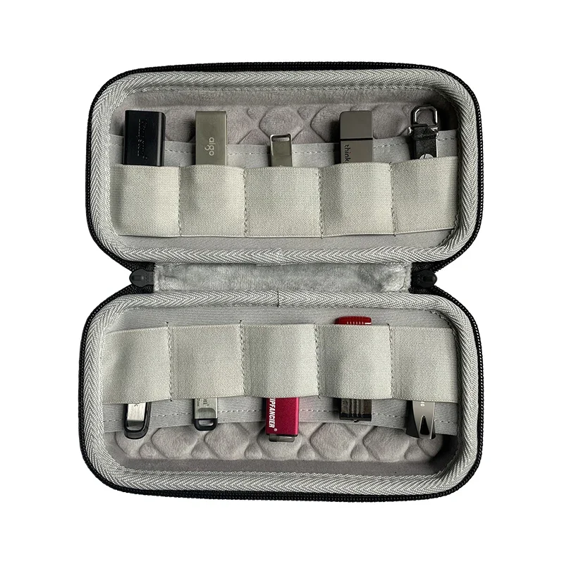 Portable Hard Shell Carrying Case Storage Box for Kingston / SanDisk / Netac USB Flash Drive U Shield Protective Bag
