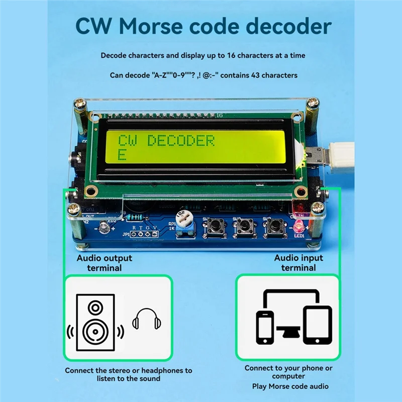 ELECT-CW Morse Code Decoder Bu - Election Electronics & Gadgets Store Woocommerce Theme recensie en prijs