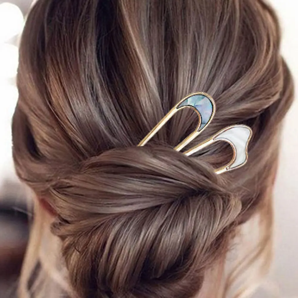 

4Pcs U Shaped Hair Forks Elegant French Hairpins For Women Long Hair Styling Accessories Gold Silver Bun Hair Pieces