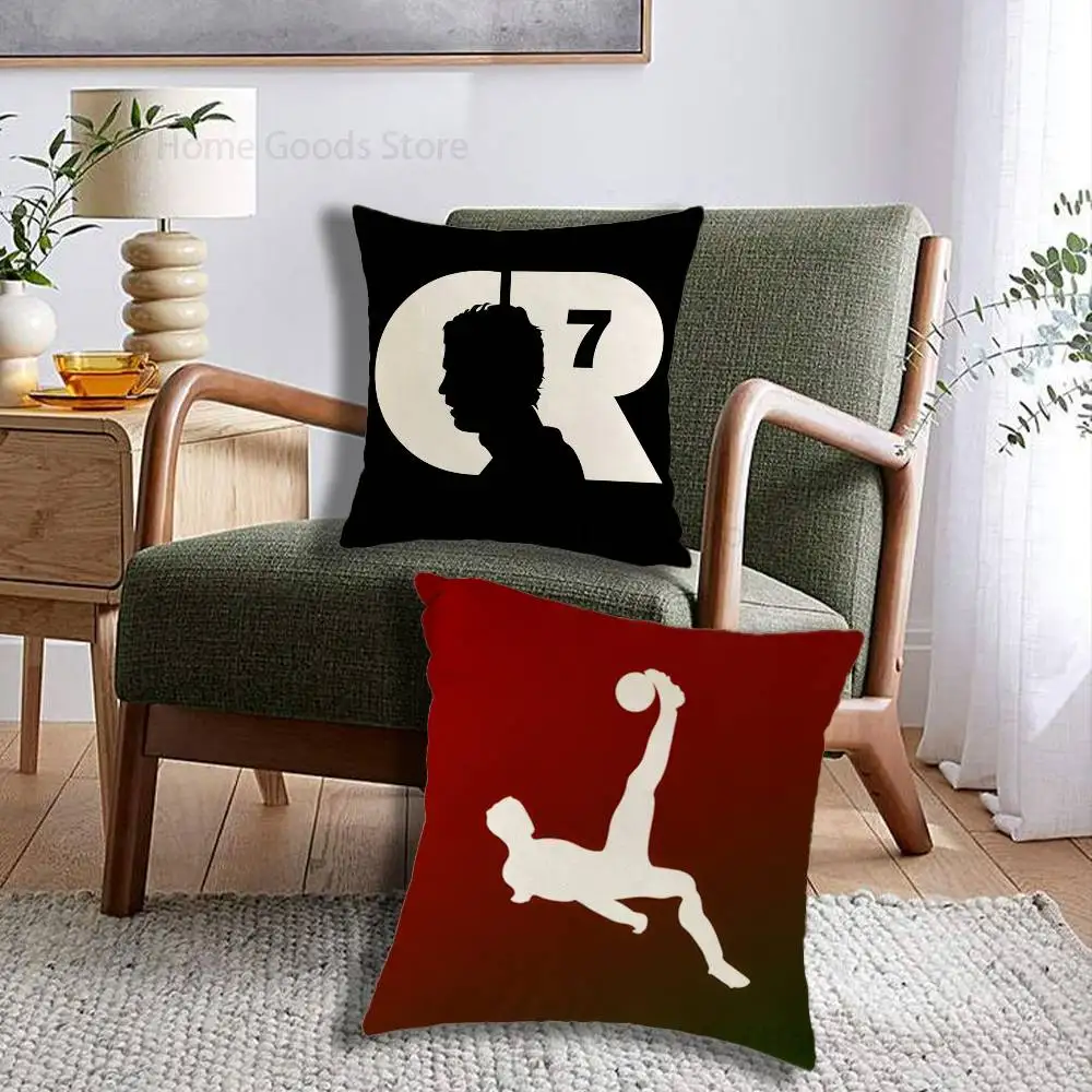 Football Star R-Ronaldo Icon Cartoon Printing Pillowcase Customized Pillow Cover for Sofa Home Decor