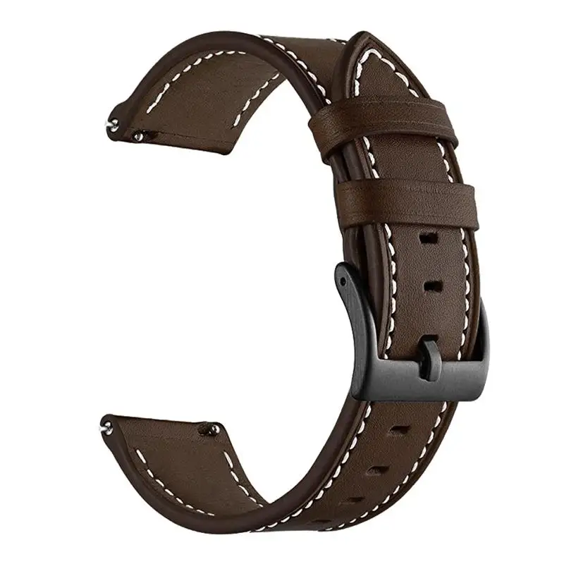 

PCAVO 20mm Leather Smart Watch Band For Garmin VENU 2 Plus SQ Wrist Strap Forerunner 245 645 55 Vivoactive 3 Watchband Bracelet