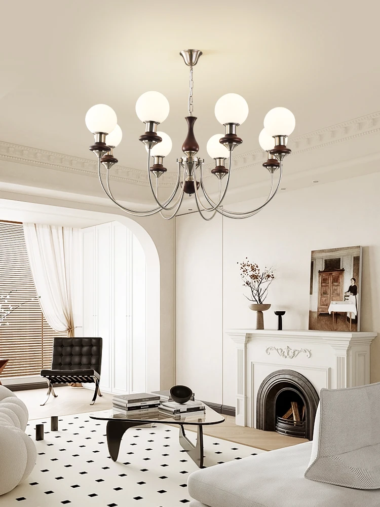 Middle Ancient Style Home Chandelier Living Room Bedroom Minimalist Master Bedroom High-end French Lighting Fixtures