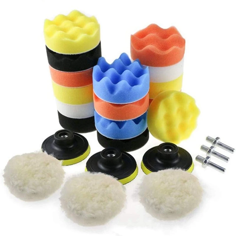 

Car Polishing Sponge Wheel Kits, High Strength For Car Polishing Car Waxing With Drill Adapter Sponge Wheel Kits