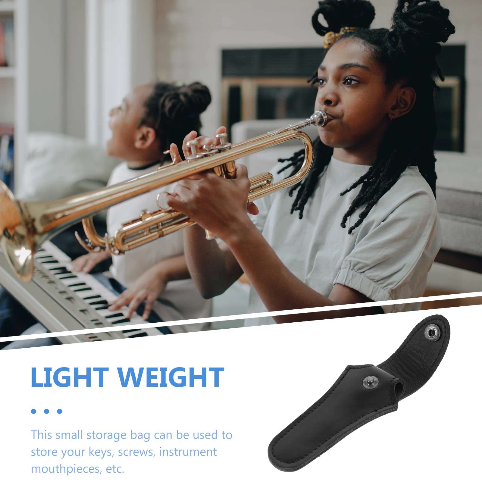 

Storage Pouch for Mouthpieces Heavy Duty Lightweight Secure Fit Holder Ideal for Trumpet Horn Accessories Organizer Case