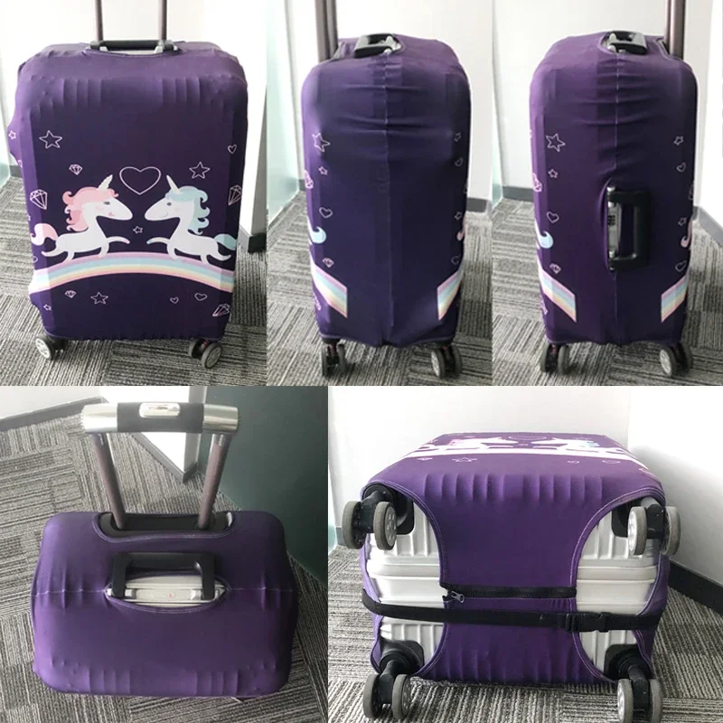 Nette-Juste de bagage imprimée dragon chinois, étui à roulettes élastique, housse de protection, housse de valise anti-poussière pour voyage