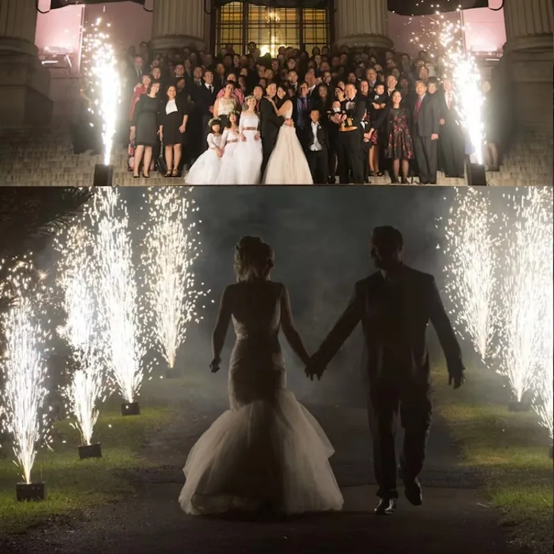 4PC Pack Fly Case 750w Dmx512 Fountain Firework Cold Spark Machine for Wedding