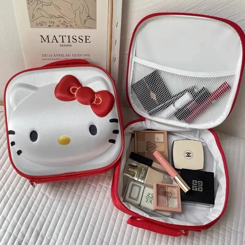 Ins Korean Cute Girl Cartoon Kitten Handheld Makeup Bag Portable Picnic Organizing Bag