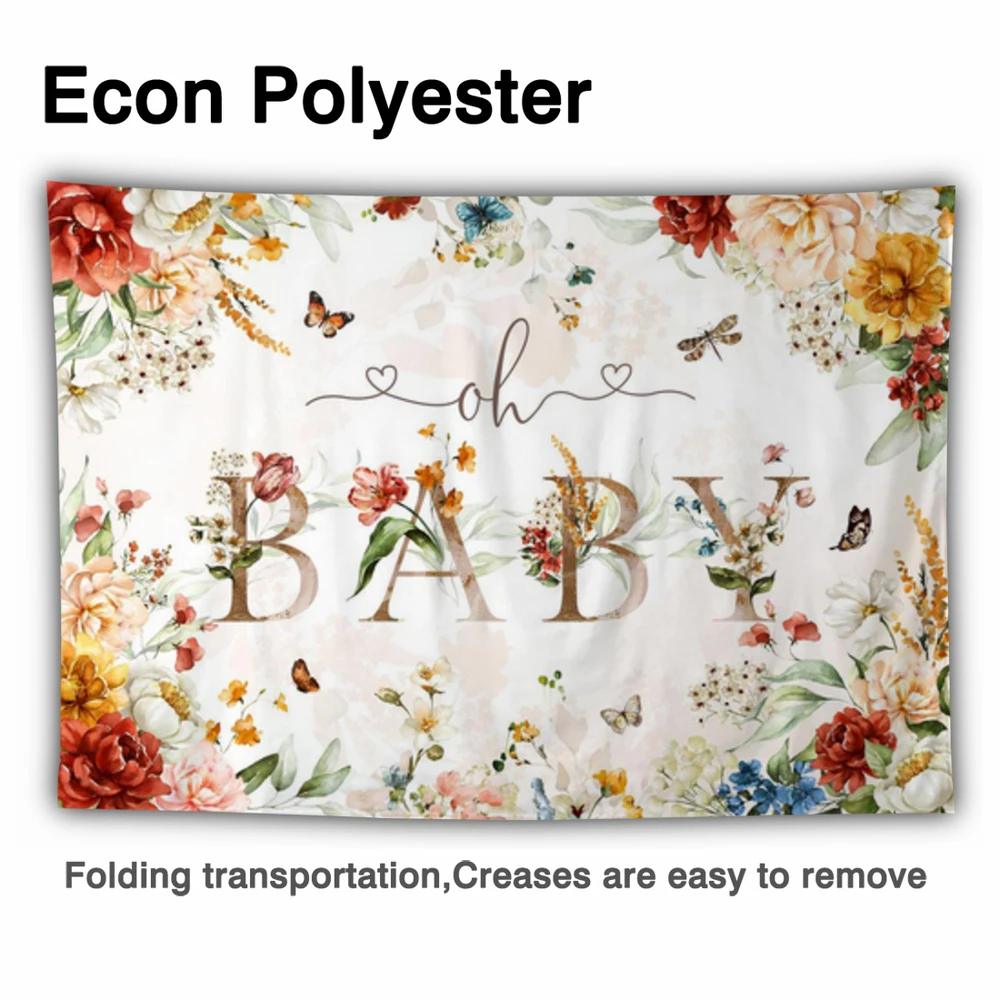 Funnytree детский праздничный цветочный фон для дня рождения весенний фон для новорожденных с бабочками для девочек элегантный детский плакат Фотофон