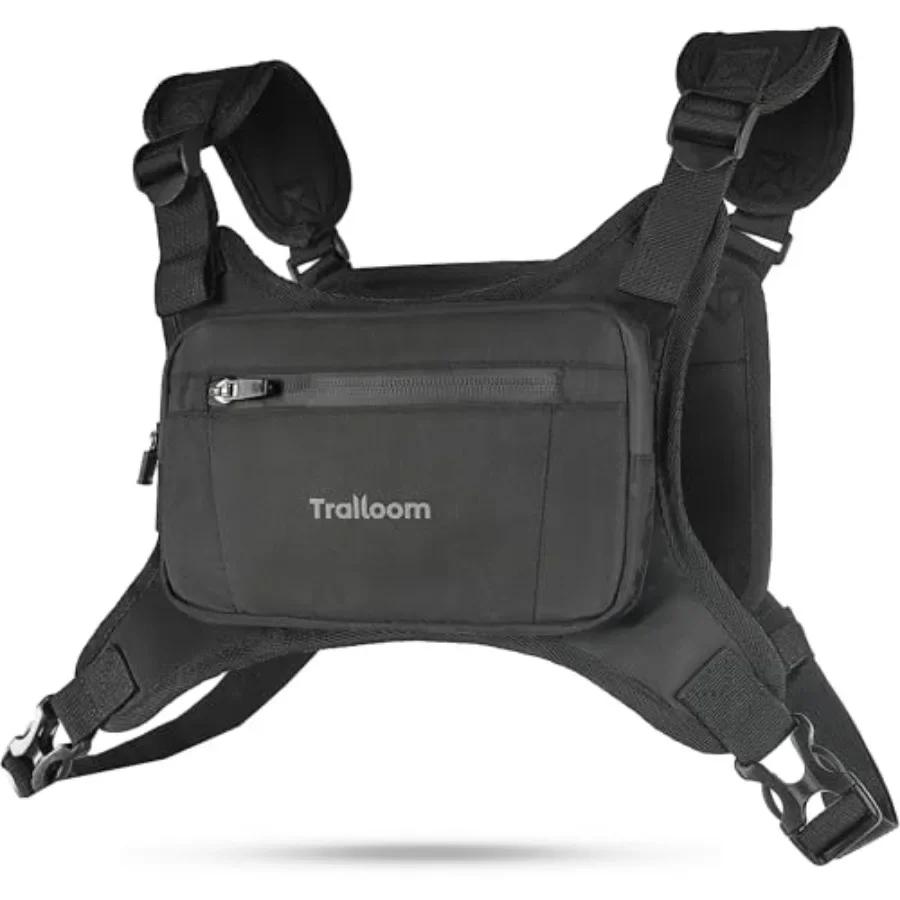 

Running Chest Pack, Reflective Vest, Water Repellent, Phone Holder, Workout Bag for Runners, Cycling, Biking, EDC Pouch, Joggin