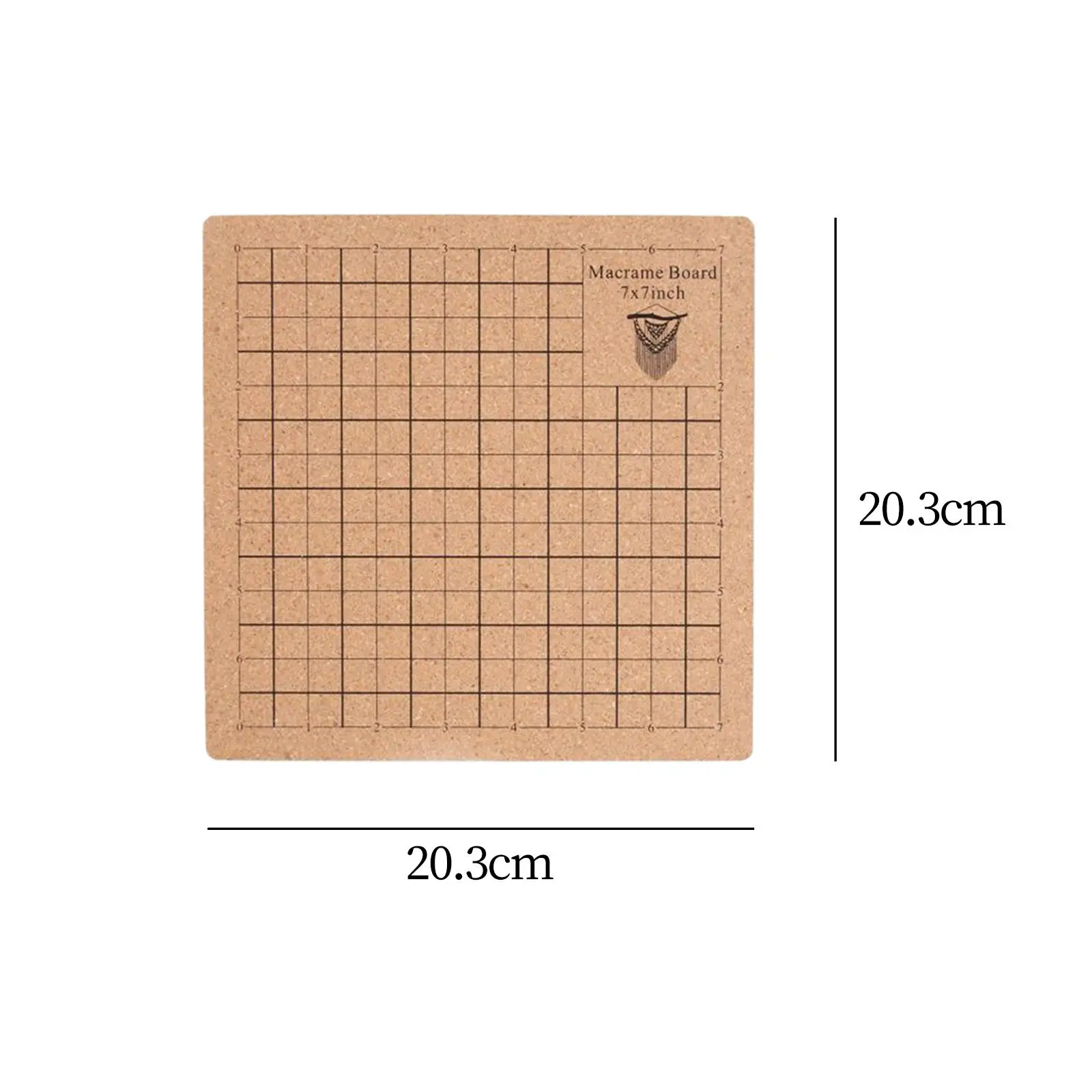 Wooden Macrame Board with Grids for Measuring Cord Projects DIY Braiding Plate Knotting Tool Craft Mat