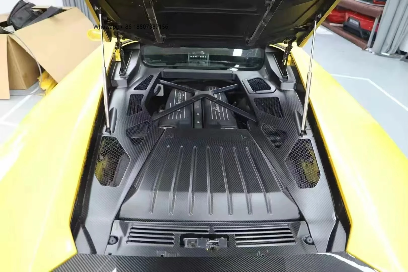 

Высококачественная накладка на двигатель из сухого карбона для Lamborghini Huracan LP580 LP610, панель интерьера моторного отсека, элементы обвеса